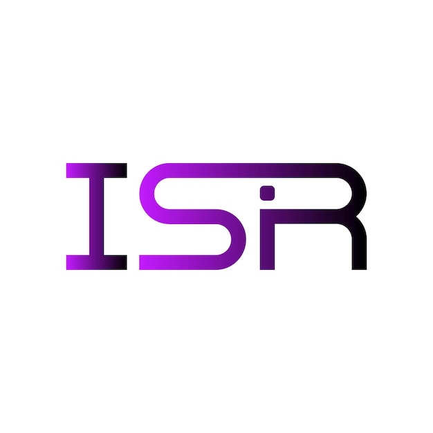 El logotipo de ISR es una tipografía abstracta, un diseño vectorial moderno y minimalista.