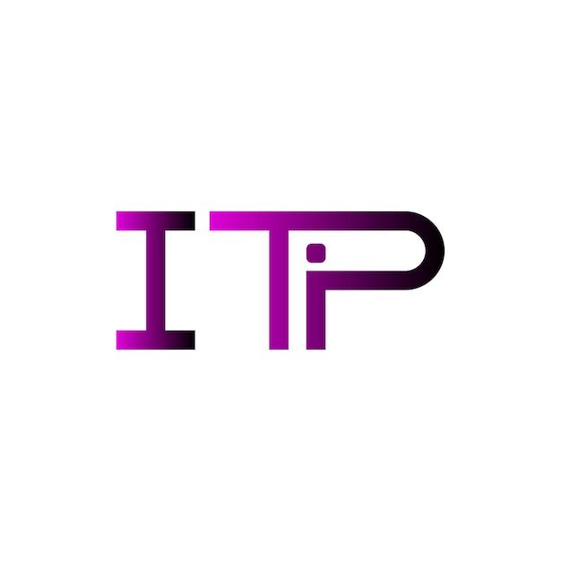 El logotipo de ITP es una tipografía abstracta, un diseño vectorial moderno y minimalista.