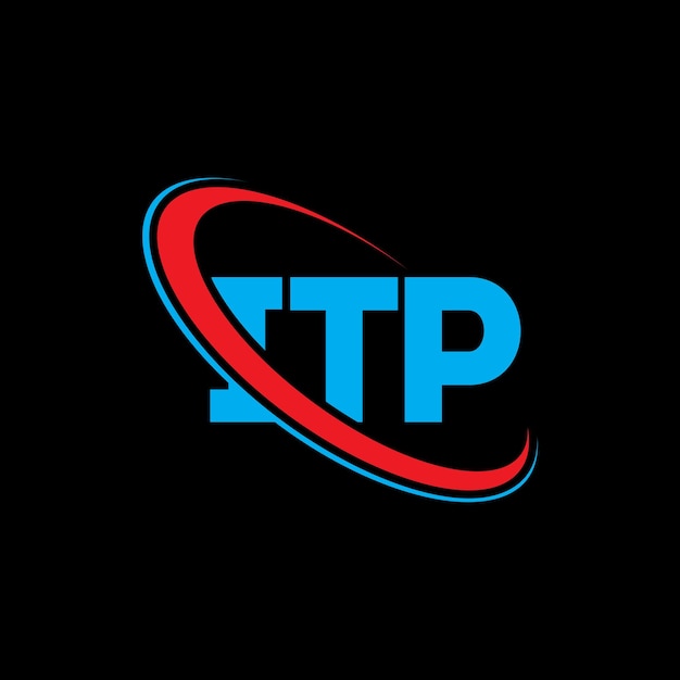 El logotipo de ITP, la letra ITP, el diseño del logotipo de la carta ITP, las iniciales del logotipo ITP vinculadas con un círculo y un monograma en mayúscula, la tipografía de ITP para el negocio tecnológico y la marca inmobiliaria.