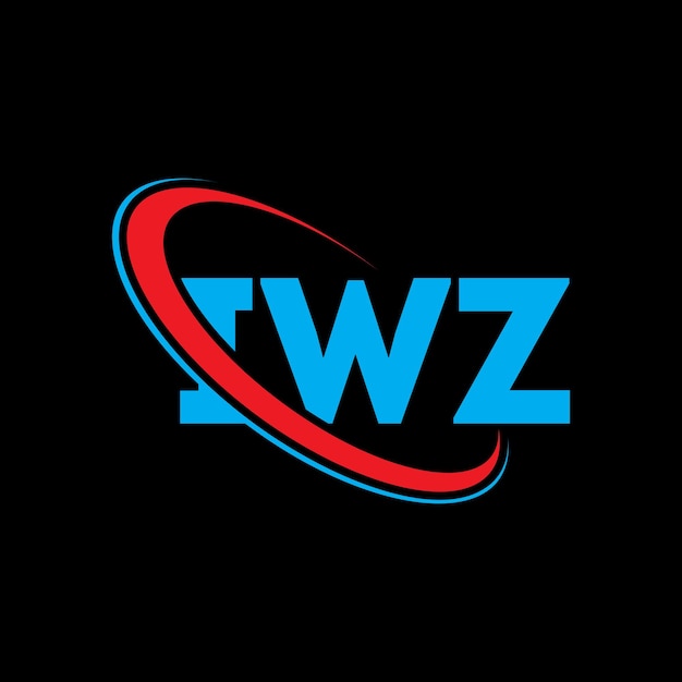 Logotipo de IWZ IWZ letra IWZ diseño de logotipo de letra Iniciales Logotipo IWZ vinculado con círculo y mayúscula Logotipo de monograma IWZ tipografía para negocios tecnológicos y marca inmobiliaria