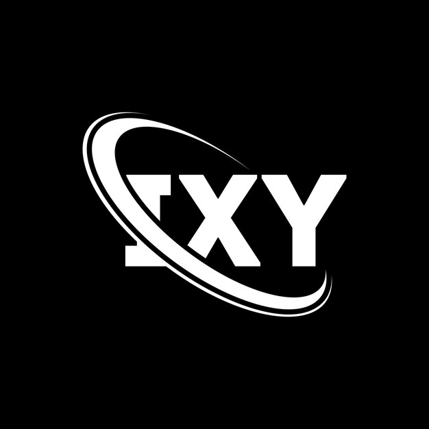 Logotipo IXY Diseño del logotipo de la letra IXY Iniciales del logotipo IXY vinculado con círculo y monograma en mayúscula Logotipo XY tipografía para negocios tecnológicos y marca inmobiliaria