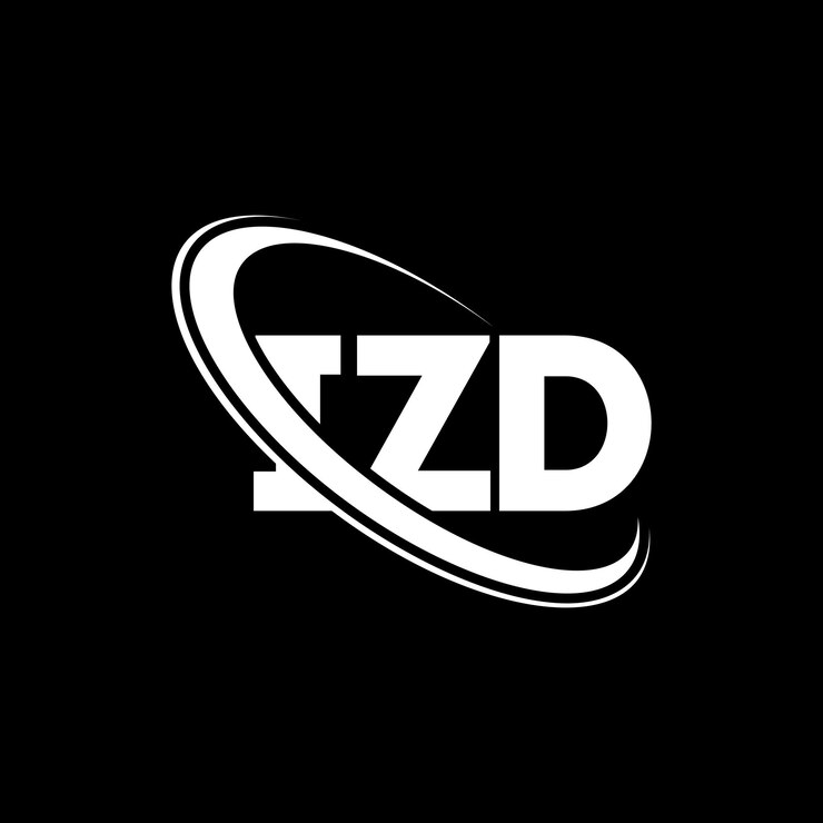 Vector logotipo izd izd letra izd diseño de logotipo de letra iniciales logotipo i zd vinculado con círculo y mayúscula logotipo monograma izd tipografía para negocios tecnológicos y marca inmobiliaria