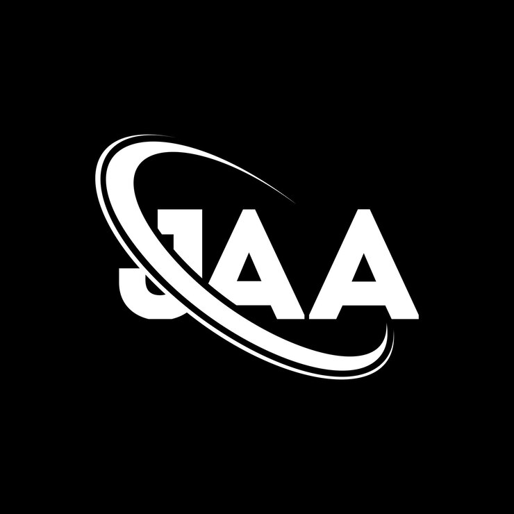 Vector logotipo jaa jaa letra jaa letra diseño logotipo iniciales logotipo jaa vinculado con círculo y mayúscula logotipo monograma jaa tipografía para negocios de tecnología y marca inmobiliaria