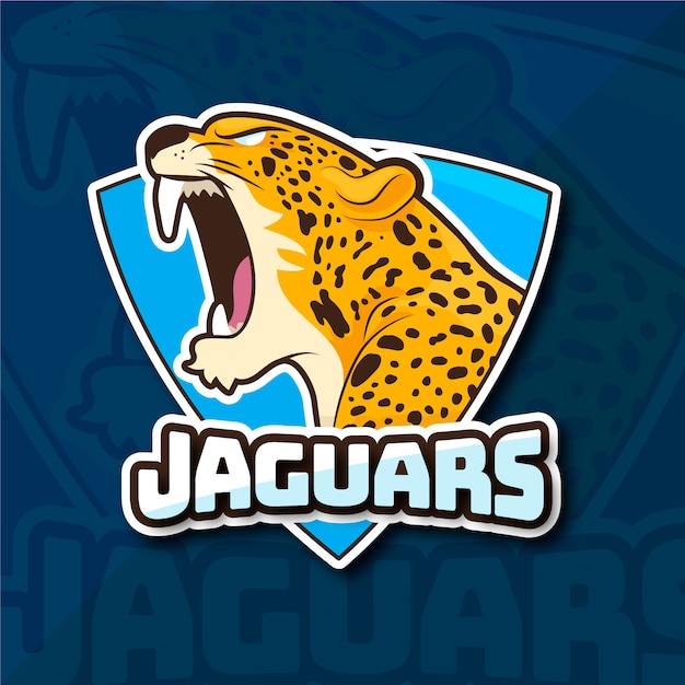 Vector logotipo de jaguar dibujado a mano