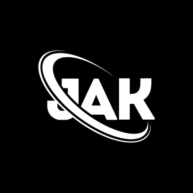 Logotipo JAK JAK letra JAK letra diseño de logotipo Iniciales JAK logotipo vinculado con círculo y mayúscula monograma logotipo JAK tipografía para negocios de tecnología y marca inmobiliaria