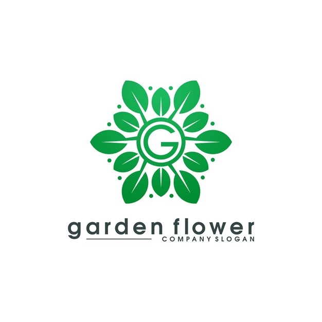 Logotipo de jardín flowwer
