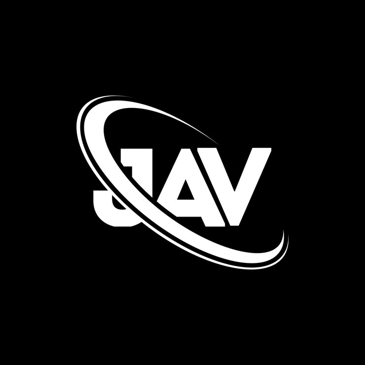 Vector logotipo jav letra diseño de logotipo de letra jav iniciales logotipo jav vinculado con círculo y mayúscula monograma logotipo jav tipografía para negocios de tecnología y marca inmobiliaria