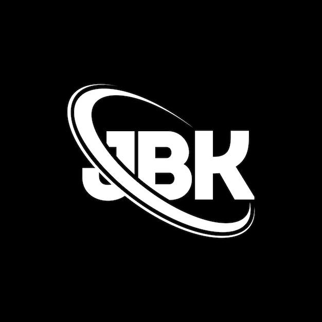 Vector logotipo de jbk jbk letra jbk logotipo de letra iniciales logotipo jbk vinculado con círculo y mayúscula logotipo de monograma jbk tipografía para negocios de tecnología y marca inmobiliaria