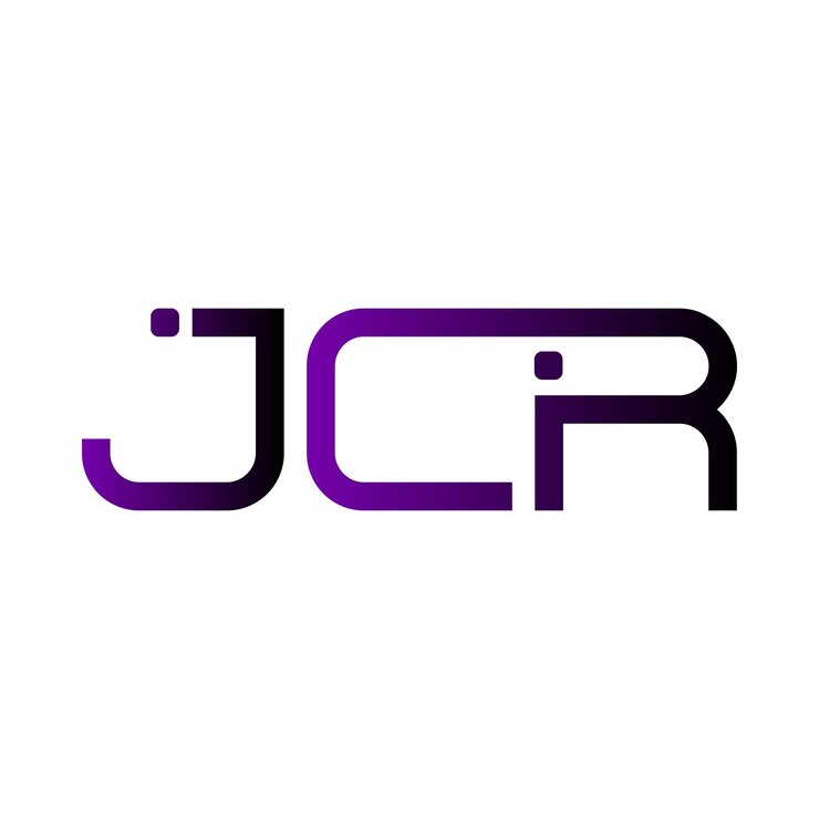 Vector el logotipo de jcr, el monograma, la marca inicial, el sello, el diseño de símbolos de tipografía minimalista moderna.