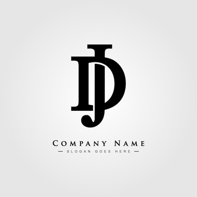 El logotipo de JD o DJ Business es el logotipo de la letra inicial.