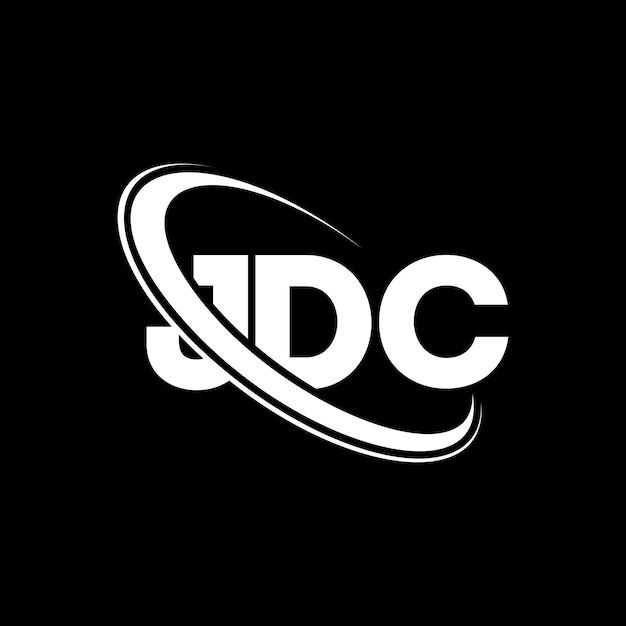 Logotipo JDC JDC letra JDC letra diseño logotipo iniciales JDC logotipo vinculado con círculo y mayúscula monograma logotipo JDC tipografía para negocios de tecnología y marca inmobiliaria