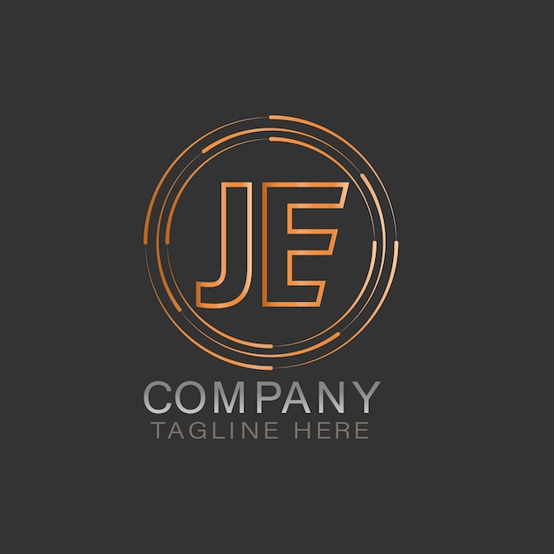 El logotipo de JE en fondo negro