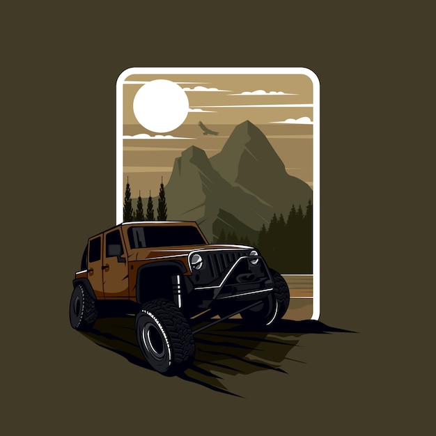 logotipo de jeep de aventura