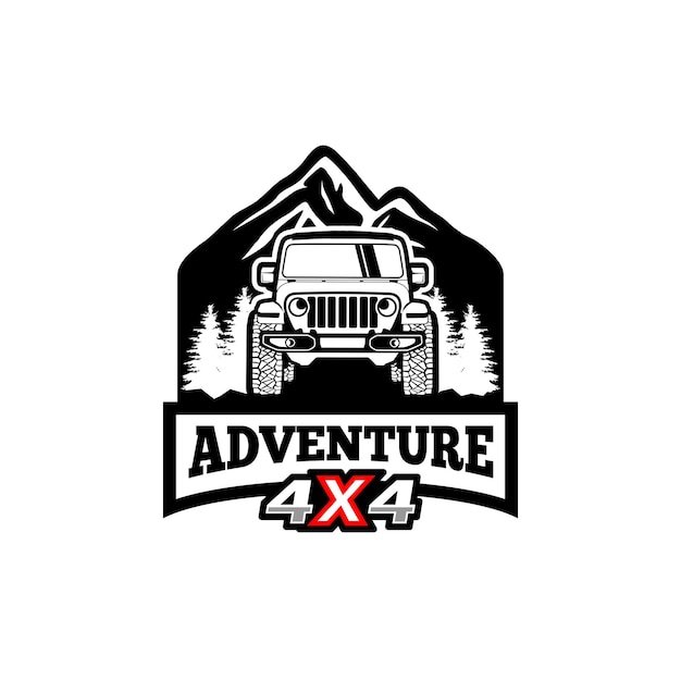 Logotipo de Jeep con el título aventura 4x4