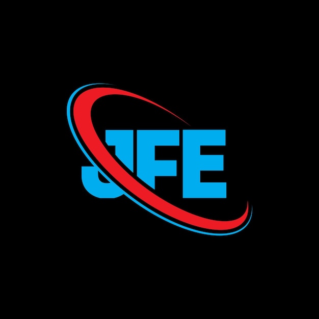 Logotipo JFE JFE letra JFE letra diseño logotipo iniciales JFE logotipo vinculado con círculo y mayúscula monograma logotipo JFE tipografía para negocios de tecnología y marca inmobiliaria