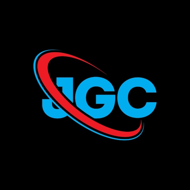 Logotipo de JGC JGC letra JGC letra diseño de logotipo iniciales JGC logotipo vinculado con círculo y mayúscula monograma logotipo JGC tipografía para negocios de tecnología y marca inmobiliaria