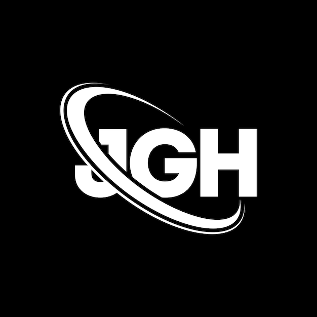 Logotipo JGH JGH letra JGH letra diseño de logotipo Iniciales Logotipo de JGH vinculado con círculo y mayúscula Logotipo de monograma JGH tipografía para negocios tecnológicos y marca inmobiliaria