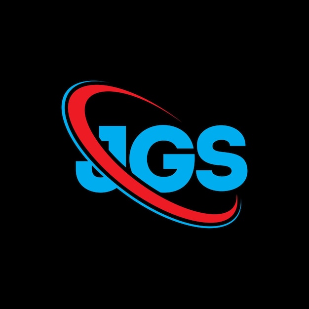 Logotipo JGS JGS letra JGS letra diseño logotipo iniciales JGS logotipo vinculado con círculo y mayúscula monograma logotipo JGS tipografía para negocios de tecnología y marca inmobiliaria