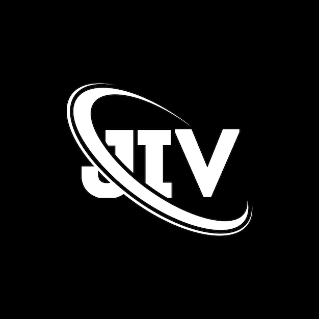 Logotipo JIV JIV letra JIV letra diseño logotipo iniciales logotipo JIV vinculado con círculo y mayúscula logotipo monograma JIV tipografía para negocios de tecnología y marca inmobiliaria