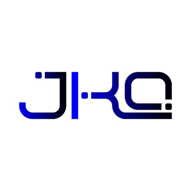 El logotipo de JKQ monograma inicial, la marca, la letra, el sello, el diseño de símbolos de tipografía minimalista moderna.