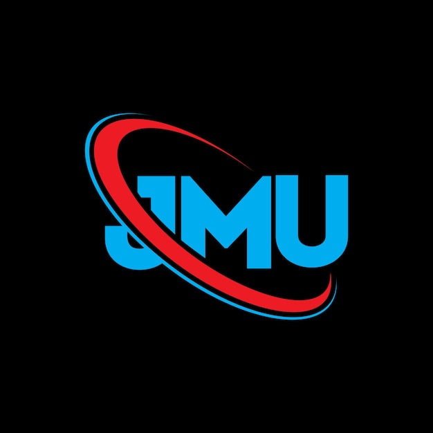 Logotipo de JMU JMU letra JMU letra diseño de logotipo iniciales JMU logotipo vinculado con círculo y mayúscula monograma logotipo JMU tipografía para negocios de tecnología y marca inmobiliaria