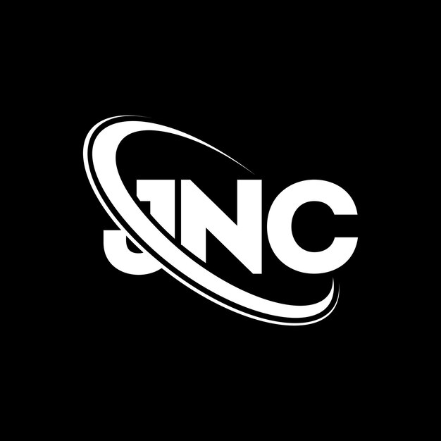 Logotipo de JNC JNC letra JNC letra diseño de logotipo Iniciales Logotipo JNC vinculado con círculo y mayúscula Monograma logotipo JNC tipografía para negocios de tecnología y marca inmobiliaria
