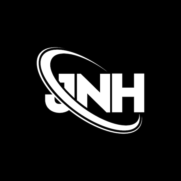 Logotipo de JNH JNH letra JNH letra diseño de logotipo Iniciales Logotipo JNH vinculado con círculo y mayúscula Monograma logotipo JNH tipografía para negocios de tecnología y marca inmobiliaria