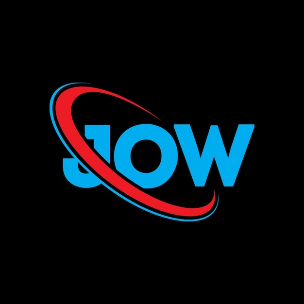 Logotipo JOW JOW letra JOW letra diseño de logotipo Iniciales JOW logotipo vinculado con círculo y mayúscula monograma logotipo JOW tipografía para negocios de tecnología y marca inmobiliaria