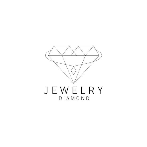 El logotipo de la joyería Diamond Vector.
