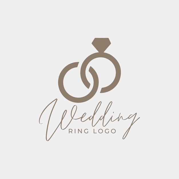 Logotipo de joyería de lujo y elegante con ilustración de silueta de arte de línea de diamantes