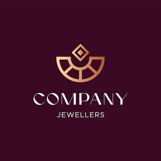 Logotipo de joyería ornamental de lujo elegante moderno