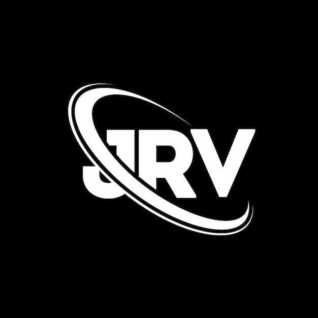 Logotipo de JRV JRV letra JRV diseño de logotipo de letra Iniciales Logotipo JRV vinculado con círculo y mayúscula Logotipo de monograma JRV tipografía para negocios tecnológicos y marca inmobiliaria