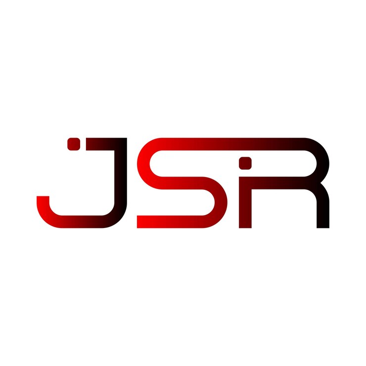 Vector el logotipo de jsr, el monograma, la marca inicial, el sello, el diseño de símbolos de tipografía minimalista moderna.