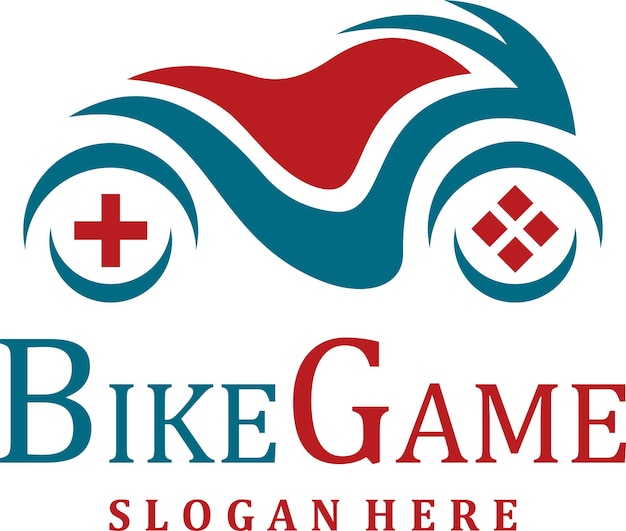 Logotipo del juego de bicicletas en vector