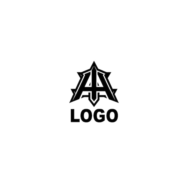 logotipo de juego en blanco y negro