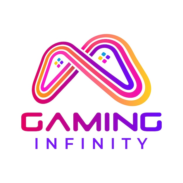 Logotipo de juego de consola infinita