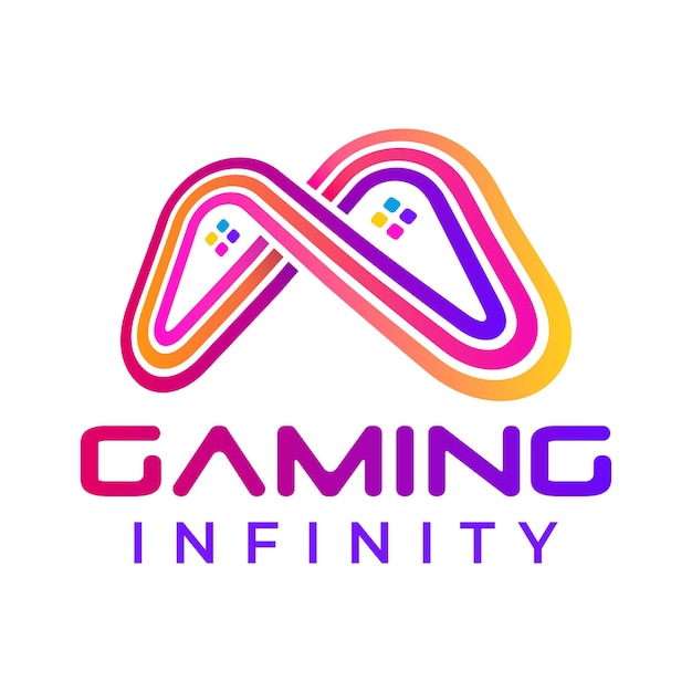 logotipo de juego de consola infinita