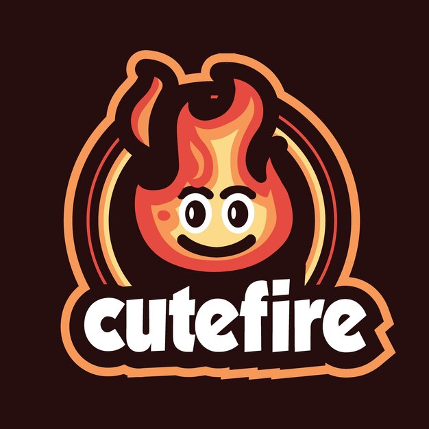 Vector el logotipo del juego de deportes cutefire