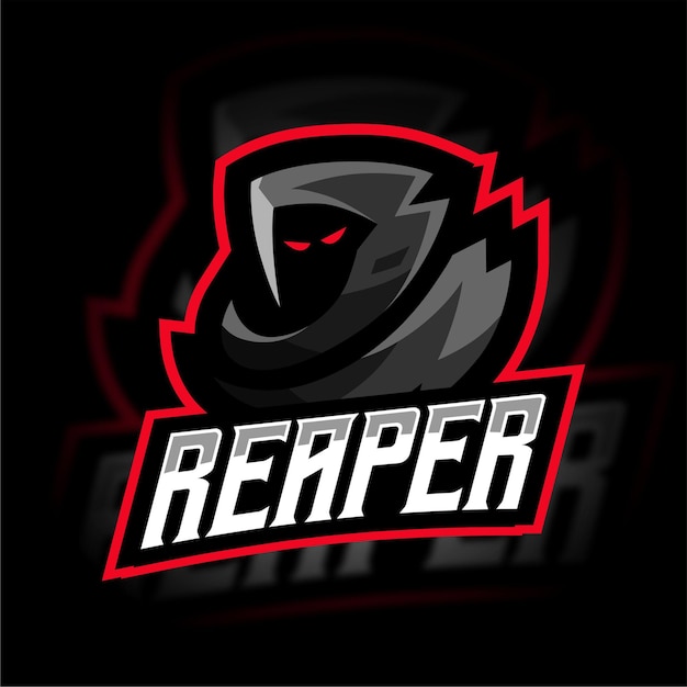 Logotipo de juego de deportes de grimreaper