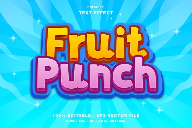 Logotipo del juego de dibujos animados Fruit Punch