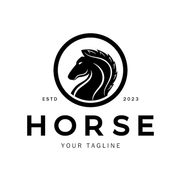 Logotipo del juego de estrategia de ajedrez con el ministro del peón del rey del caballo y el campeonato del torneo de ajedrez rookfor