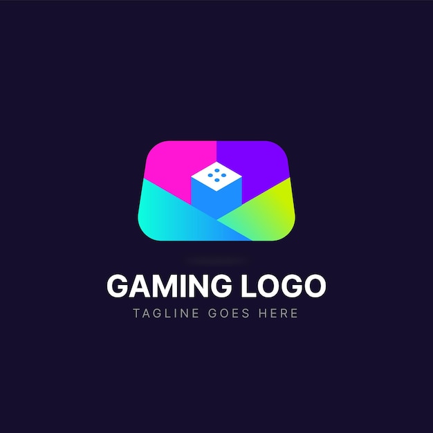 Vector logotipo del juego, logotipo del metaverso, logotipo vr