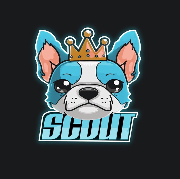 Logotipo de juego de mascota de perro