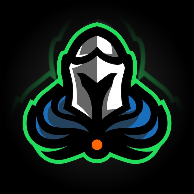 Logotipo de juego de la mascota de sparta
