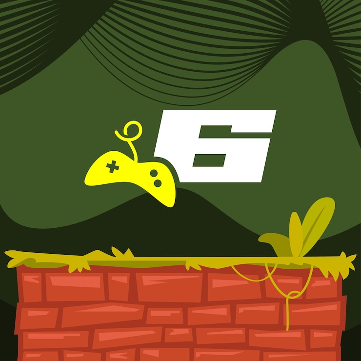 Vector logotipo del juego número 6
