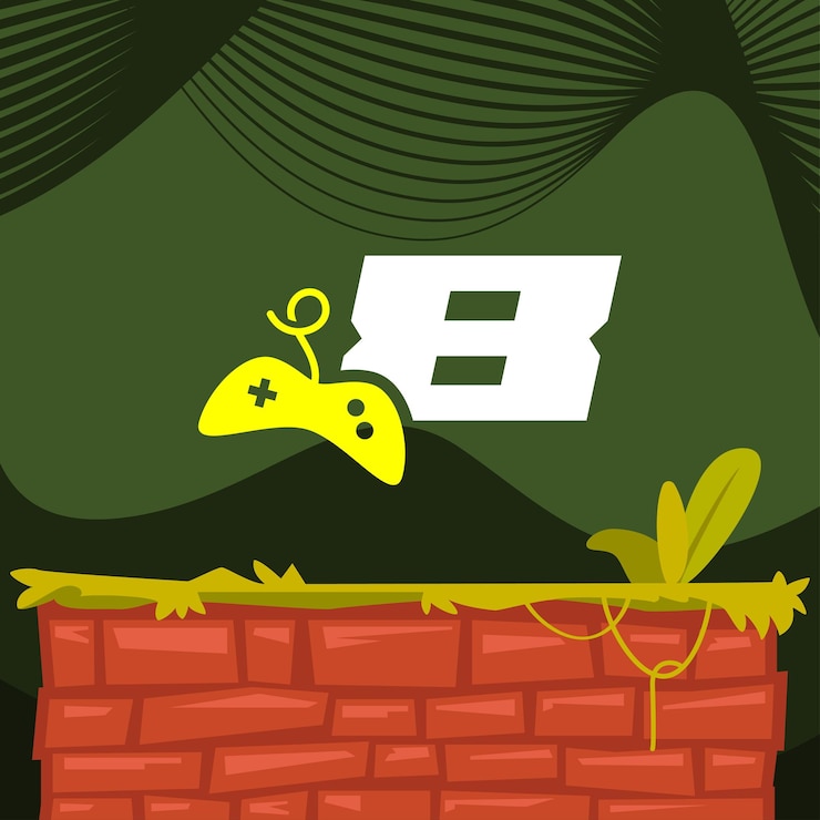 Vector logotipo del juego número 8