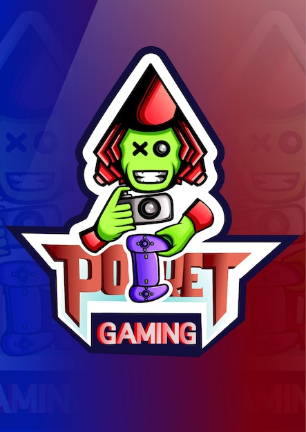 Vector logotipo de juego de píxeles