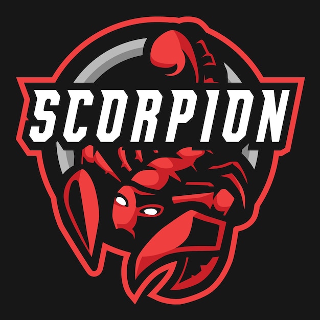 Vector el logotipo del juego de scorpion esport