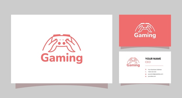 Logotipo de juego con tarjeta de visita