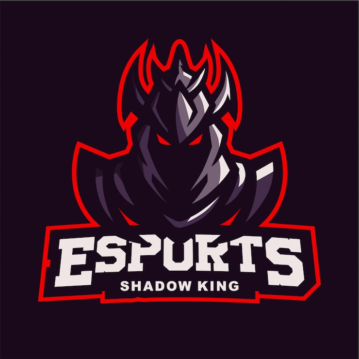Vector logotipo de juegos de la mascota king shadow